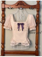 Alice Girl Yesterday Morning Fog Short Sleeve Blouse(4th Pre-Order/6 Colours/Full Payment Without Shipping)
